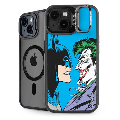 DC Comics The Joker vs Batman Vintage art iPhone 15 Kickstand Case